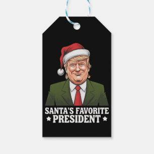 Santa's Favourite President Funny Trump Christmas Gift Tags