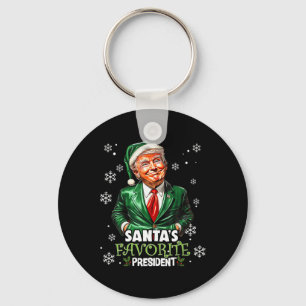 Santa's Favourite President Funny Trump Christmas  Key Ring
