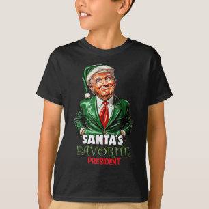 Santas Favourite President Funny Trump Christmas T-Shirt