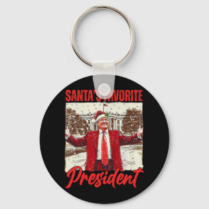 Santa's Favourite President Trump 2024 Christmas F Key Ring