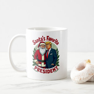 Santa's Favourite President Trump Christmas  Coffee Mug
