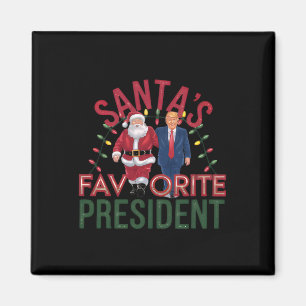 Santa's Favourite President Trump Christmas Magnet