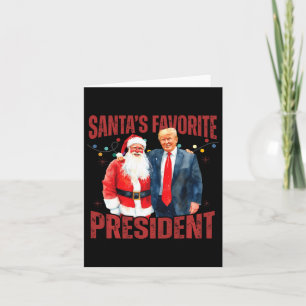 Santa's Favourite President Trump Christmas Santa Card
