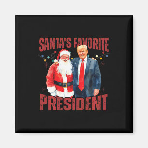 Santa's Favourite President Trump Christmas Santa  Magnet