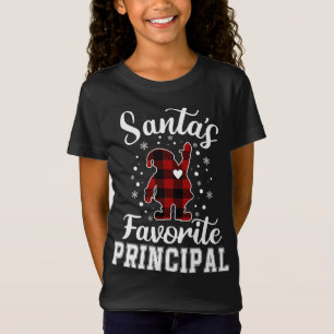 Santa's Favourite Principal Funny Christmas T-Shirt