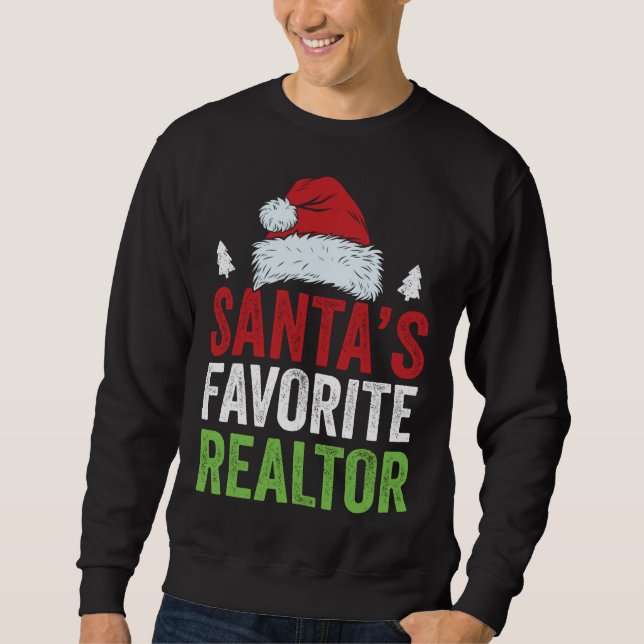 Santa's Favourite Realtor Christmas Shirt Funny Xm (Front)