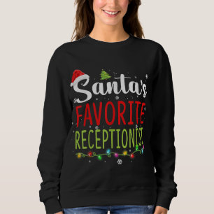 Santa's Favourite Receptionist Christmas Santa Hat Sweatshirt
