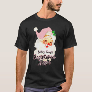 Santa's Favourite Registered Nurse Christmas T-Shirt