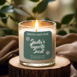 Santa's Favourite Scent | Modern Candle Labels<br><div class="desc">Celebrate the holidays with our Santa’s Favourite Scent candle label, featuring a sleek modern design adorned with elegant snowflake. This label perfectly captures the crisp, fresh scent of pine, fir, and cedarwood—bringing the magic of a snowy winter forest right into your home. Designed for soy wax candles, the clean typography...</div>
