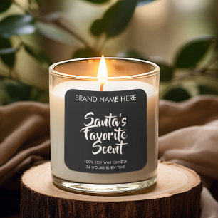 Santa's Favourite Scent Modern Candle Labels