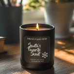 Santa's Favourite Scent | Modern Candle Labels<br><div class="desc">Celebrate the holidays with our Santa’s Favourite Scent candle label, featuring a sleek modern design adorned with elegant snowflake. This label perfectly captures the crisp, fresh scent of pine, fir, and cedarwood—bringing the magic of a snowy winter forest right into your home. Designed for soy wax candles, the clean typography...</div>