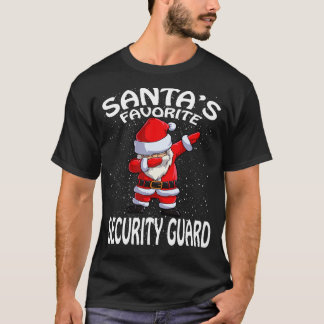 Santas Favourite Security Guard Christmas T-Shirt