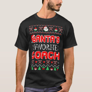 Santas Favourite Softball Player Ugly Christmas Sw T-Shirt