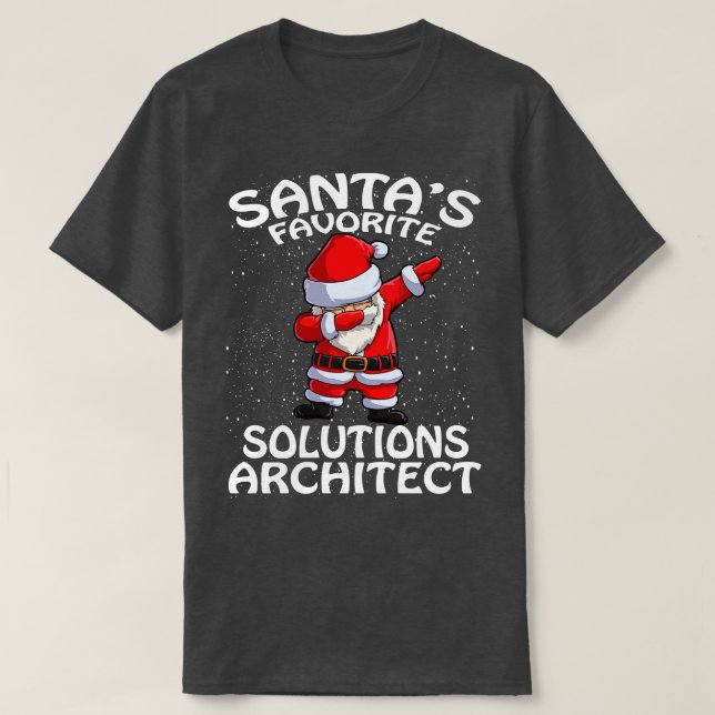 Santas Favourite Solutions Architect Christmas T-Shirt (Design Front)