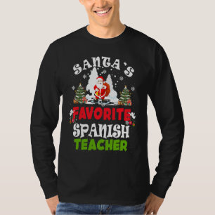 Santa's Favourite Spanish Teacher Christmas Vacati T-Shirt