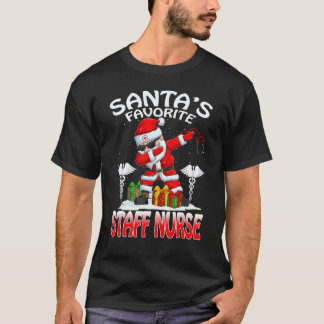 Santa's Favourite Staff Nurse Christmas Matching C T-Shirt