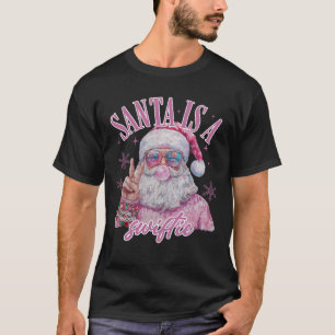 Santas Favourite Swifty Merry Christmas Groovy Xma T-Shirt
