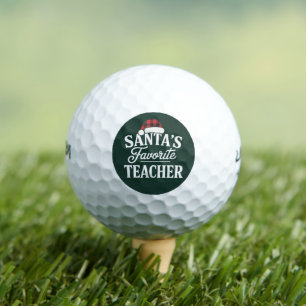 Santa's Favourite Teacher Christmas Teach Students Golf Balls