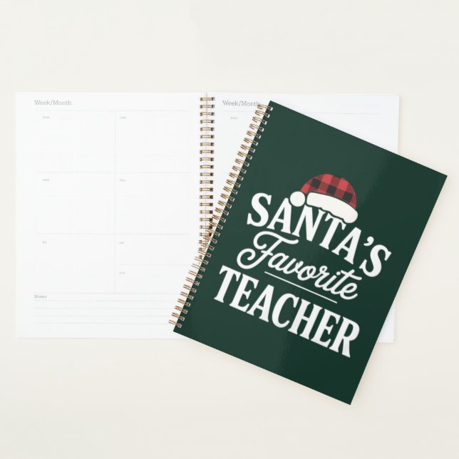 Santa's Favourite Teacher Christmas Teach Students Planner (Display)