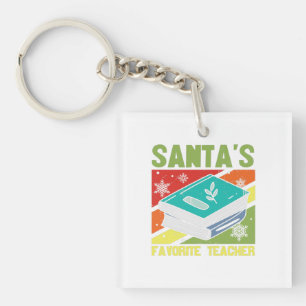 Santa's Favourite Teacher Key Ring