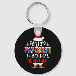 Santas Favourite Teachers Istant Funny Christmas Key Ring