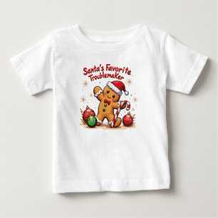 Santa's favourite troublemaker kids christmas shir baby T-Shirt