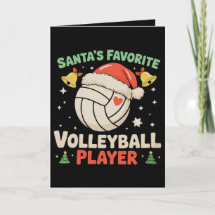 Santa's Favourite Volleyball Player Christmas Xmas Card