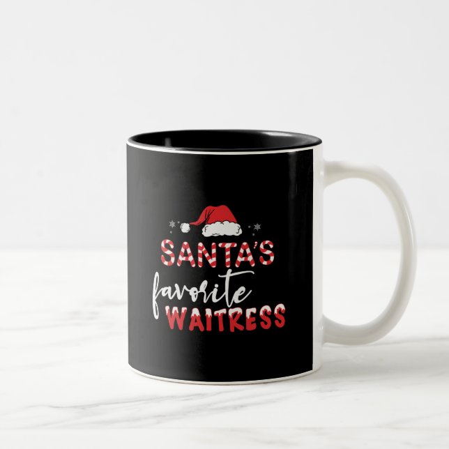 Santa's Favourite Waitress Two-Tone Coffee Mug (Right)