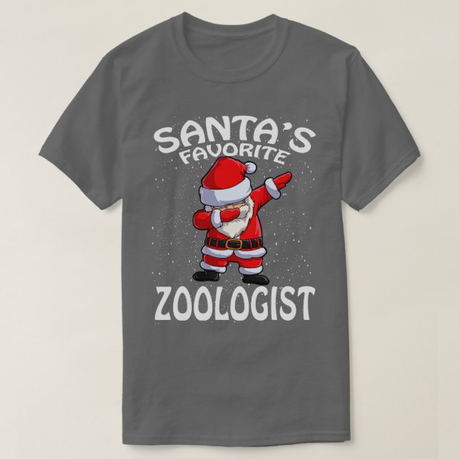 Santas Favourite Zoologist Christmas T-Shirt (Design Front)