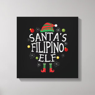 Santa's Filipino Elf - Philippines Christmas Canvas Print