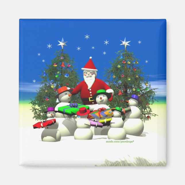 Santas First Stop on Christmas Magnet (Front)