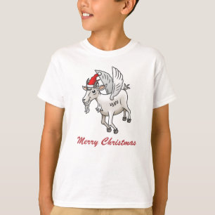 Santa's Flying Christmas Goat T-Shirt