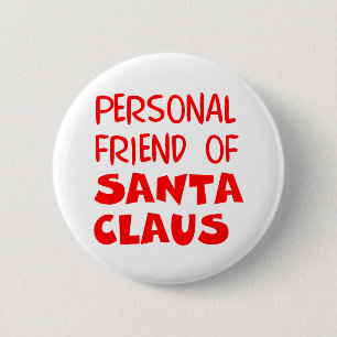 santa's friend 6 cm round badge