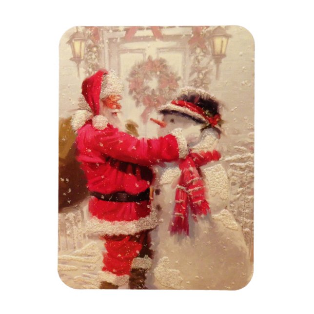  Santa's Frosty Christmas Magnet (Vertical)