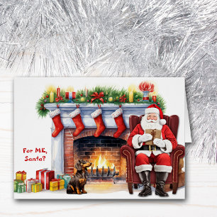 Santa's Gift Dachshund Dog Christmas