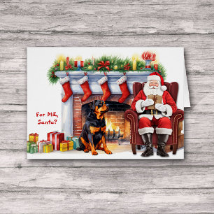 Santa's Gift Rottweiler Dog Christmas