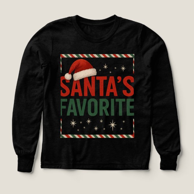 Santa's girl's Tshirt (Design Front)