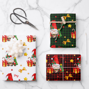 Santa's Gnomes Wrapping Paper Sheet