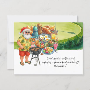 Santa's Golfing & Festive Breakfast for Club House Postcard