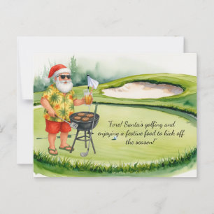 Santa's Golfing & Festive Breakfast for Club House Postcard