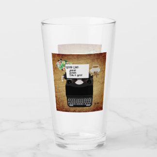 Santa's Good List Vintage Typewriter Christmas Glass