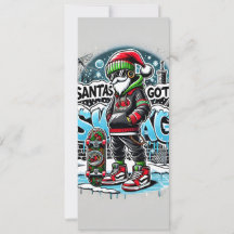Santa's Got Swag Christmas Card For Boys