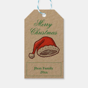 Santa's Hat Gift Tags