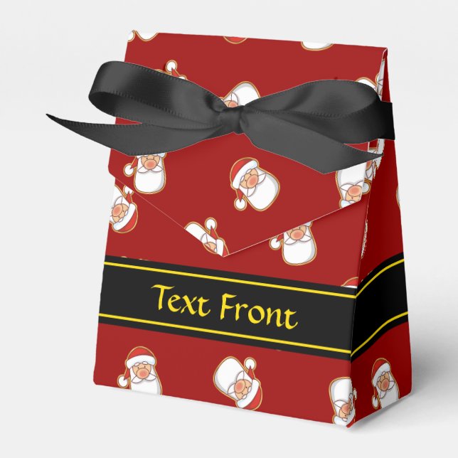 Santa's Head Pattern Favour Box (Front Side)