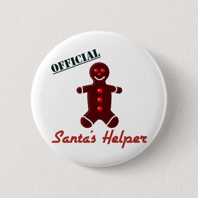 Santa's Helper 6 Cm Round Badge (Front)