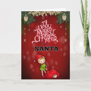 Santa's Helper Christmas Card