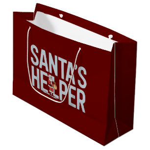 Santa's Helper Christmas Large Gift Bag
