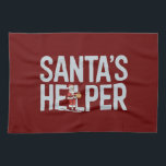 Santa's Helper Christmas Tea Towel<br><div class="desc">Santa's Helper Christmas</div>