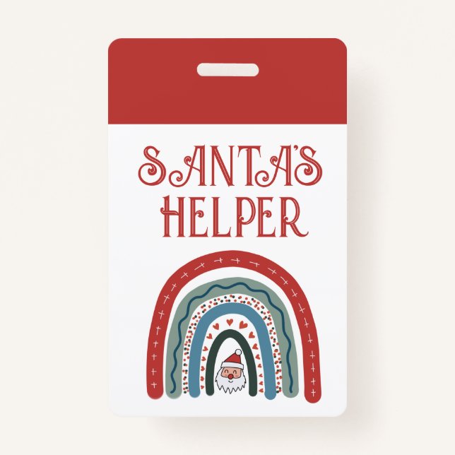 Santa's Helper Holiday Event ID Badge (Back)