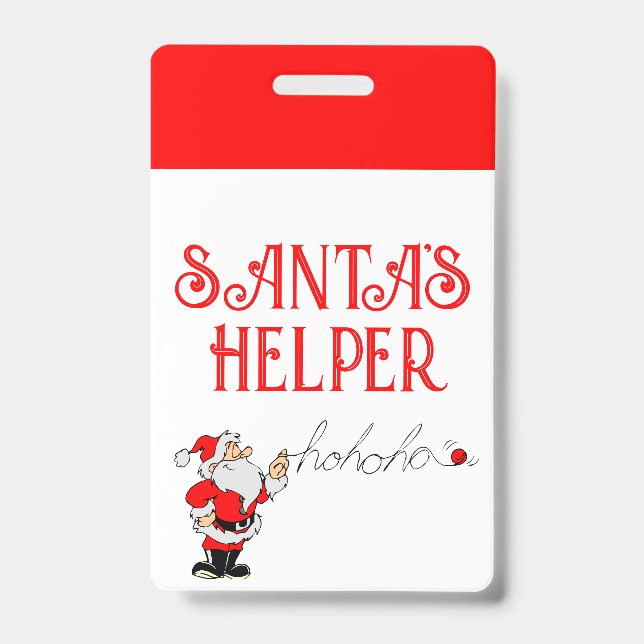 Santa's Helper ID Badge (Front)